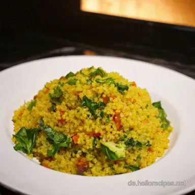 Aromatischer Couscous Salat Meine einfache Couscous Zubereitung Rezeptkarte