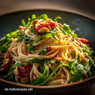 Asiatischer Spaghettisalat mit Erdnusssauce: Vegetarisch Cremig Rezeptkarte