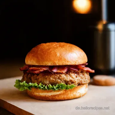 Bacon Cheeseburger Hackbraten HerzhaftLecker Einfach Rezeptkarte