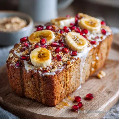 Bananenbrot Baked Oats Das cremige gesunde Frühstück Rezeptkarte