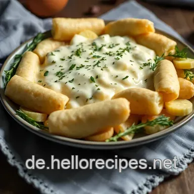 Knusprige Bergkäse-Bratlinge mit Kräuterquark – Einfach & Lecker Rezeptkarte