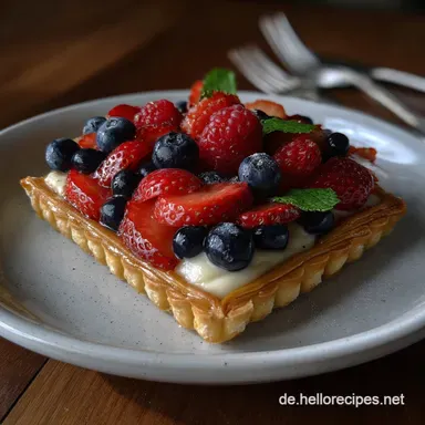 Einfache Bl&auml;tterteig Tarte Schnell und Lecker f&uuml;r Feierabend Rezeptkarte