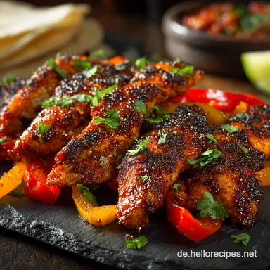 BlechGarnelenFajitas 30 Min Fiesta f&uuml;r Faule Rezeptkarte