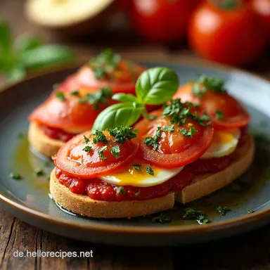 Mein Geheimnis für Blitz Bruschetta Rezept schnelles Bruschetta In 20 Minuten auf ItalienReise Rezeptkarte