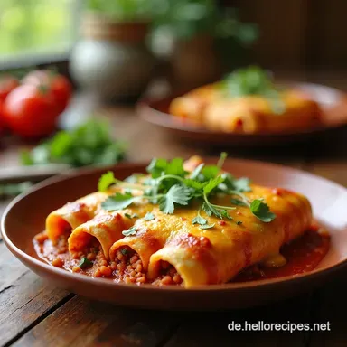 BlitzEnchiladas Mein einfaches BohnenKäseRezept für Faule Rezeptkarte