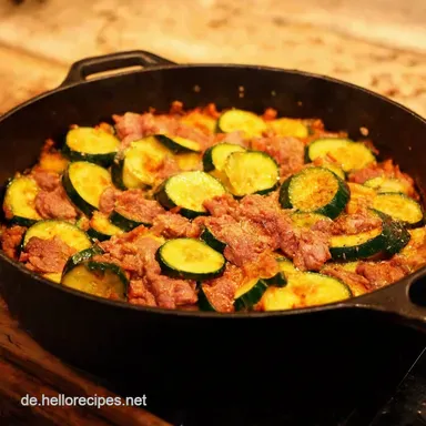 BlitzHackfleischPfanne mit Zucchini Fix in 25 Min Rezeptkarte