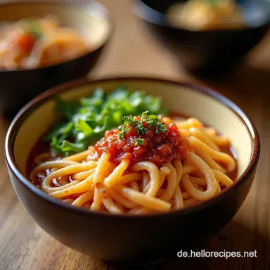 BlitzH&uuml;hnchenUdon Japanische Gl&uuml;ckseligkeit in 20 Min Rezeptkarte