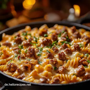 BlitzPasta One Pot Cheesy Sausage Pasta in 30 Min Rezeptkarte