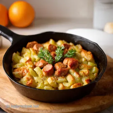 Krautpfanne mit Wurst Blitzrezept in 30 Minuten Rezeptkarte