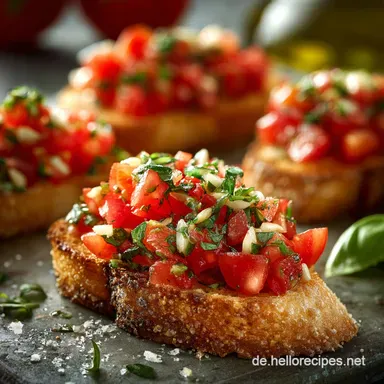 Bruschetta mit Tomaten und Knoblauch: Das knusprige Originalrezept Rezeptkarte