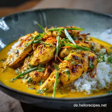 Butterzartes H&uuml;hnchenCurry: Cremiges Curry in 40 Minuten zubereiten Rezeptkarte