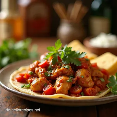 Chicken Fajita Auflauf TexMex Gl&uuml;ckseligkeit ohne Tortillas Rezeptkarte