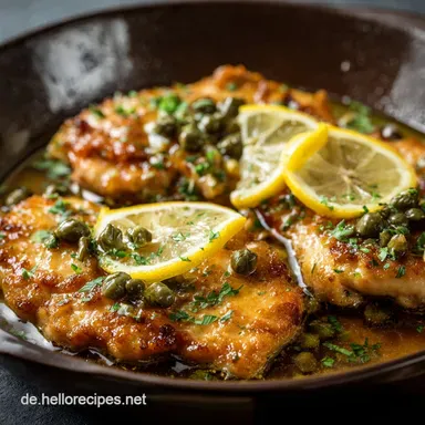 Chicken Piccata: Zartes H&auml;hnchen und klassische Zitronen-Kapern-Sauce Rezeptkarte