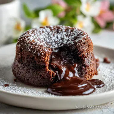 Chocolate Lava Cake: Intense Zartbitter & Flüssiger Kern Rezeptkarte