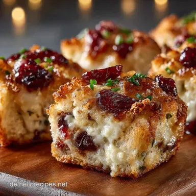 Cranberry Brie Bites Mein liebstes Rezept f&uuml;r Weihnachten Rezeptkarte