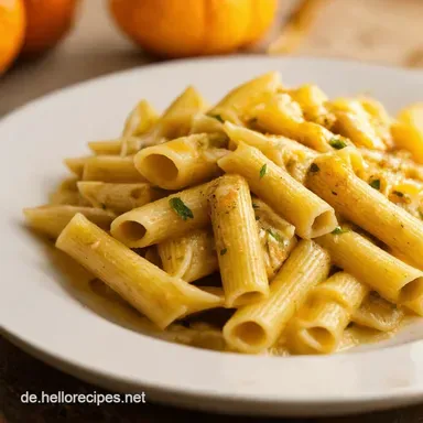 Cremige WaldpilzRigatoni Mein HerbstPastaGeheimnis Rezeptkarte