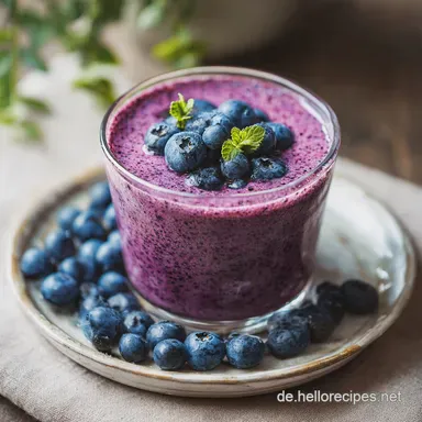 Blueberry Smoothie mit Mandelmilch in 6 Minuten Rezeptkarte