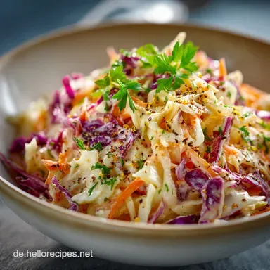 Coleslaw Rezept: Cremiger Krautsalat Knackig wie beim Profi Rezeptkarte