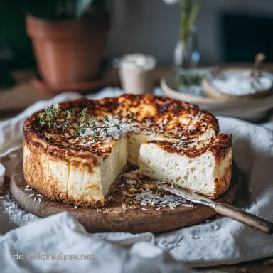 Veganer Käsekuchen Das cremigste Rezept mit Seidentofu (Gebacken) Rezeptkarte