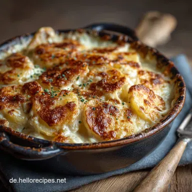 MöhrenKohlrabi Gratin Der cremige Klassiker für Deutsche Hausmannskost Rezeptkarte