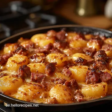 Deftige KartoffelHackfleischPfanne Mein Familienrezept Rezeptkarte