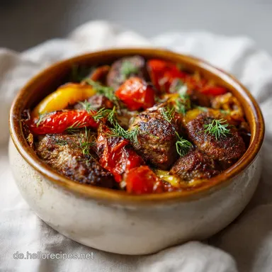 Deftiger Schaschliktopf: F&uuml;r 6 Portionen Rezeptkarte