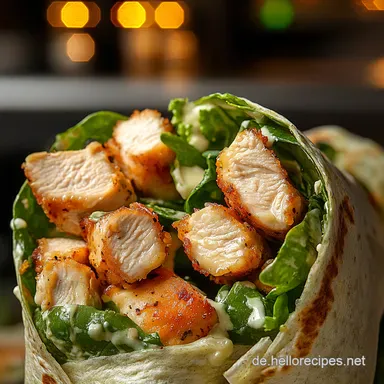 Easy Chicken Caesar Wrap Blitzrezept für Genießer Rezeptkarte