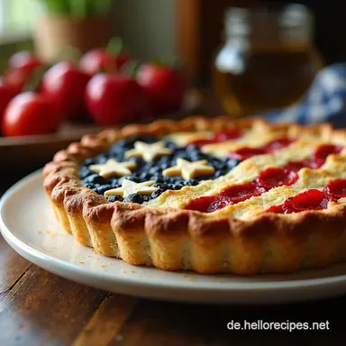 Der perfekte American Flag Pie zum 4 Juli Mein Trick gegen Soggy Bottom Rezeptkarte