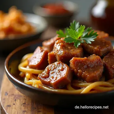 Super Zart Koreanischer Schmorbraten UmamiGeschmack mit BirnenTrick Rezeptkarte