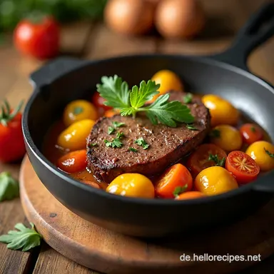 BlitzPfanne Hackfleisch S&uuml;&szlig;kartoffel Dein FeierabendHit Rezeptkarte