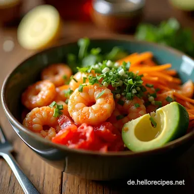 Easy Shrimp Poke Bowl AlohaFeeling f&uuml;r Faule Rezeptkarte