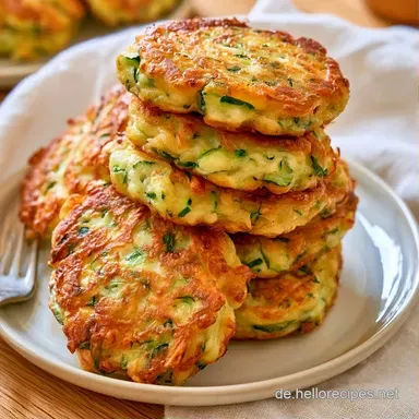 Einfache AirfryerZucchinipuffer Knusprig Rezeptkarte