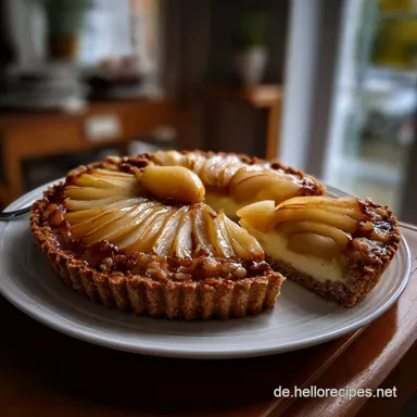 Einfache Birnenwhe: Schneller Dinkel Kuchen Rezeptkarte