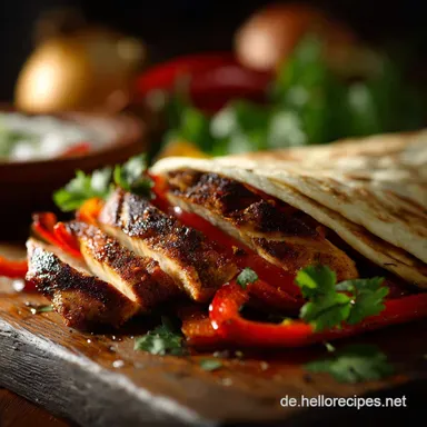 Einfache H&auml;hnchen Fajitas Das Blitzrezept wie im Restaurant Rezeptkarte