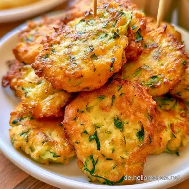 Einfache ThermomixZucchinipuffer 20 Min Rezeptkarte