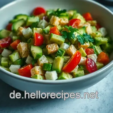 Erfrischender Avocado Gurkensalat: Mein einfaches Rezept für warme Tage Rezeptkarte