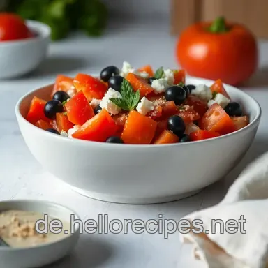 Frischer bulgarischer &Scaron;opska Salat &ndash; Ein Sommerhit f&uuml;r jeden Grillabend! Rezeptkarte