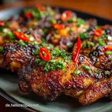 Gai Yang Mein einfaches Thai Grillh&auml;hnchen Rezept f&uuml;r Genie&szlig;er Rezeptkarte