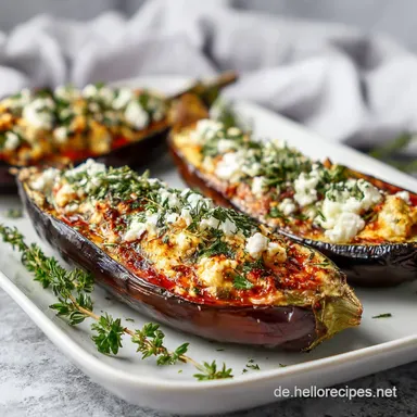 Gebackene Aubergine: Oven-Only Grillen in 30 Min. Rezeptkarte