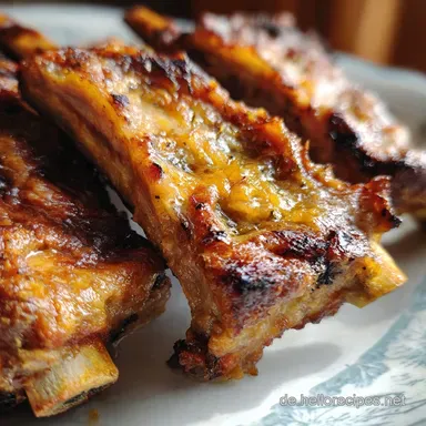 Gebackene Rippchen: Zarte Spareribs im Ofen mit Glasur Rezeptkarte