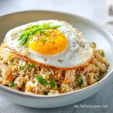 Gebratener Reis mit H&uuml;hnchen: Ein Asiatisches Pfannengericht in 20 Minuten Rezeptkarte