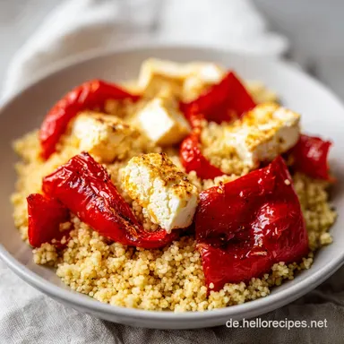 Gef&uuml;llte Paprika mit Couscous Rezeptkarte