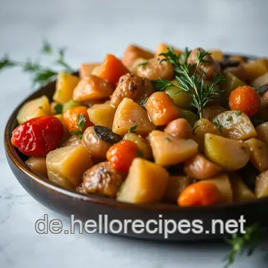 Köstliche gefüllte Rinderzunge mit Senfsoße – Ein Familienrezept Rezeptkarte