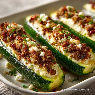 Gef&uuml;llte Zucchini Hackfleisch in 50 Minuten