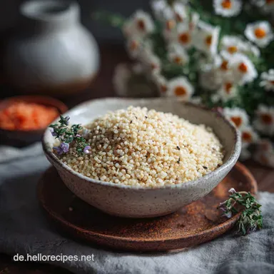 Gekochte Hirse | Hirse Kochen Anleitung Rezeptkarte