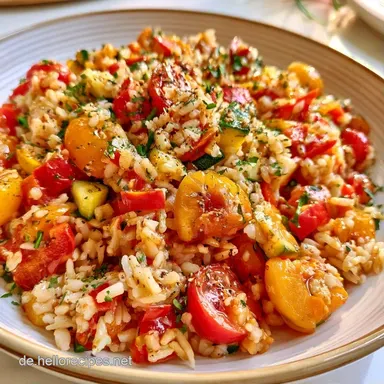 Gem&uuml;se-Reispfanne mit Mirabellen in 35 Min Rezeptkarte