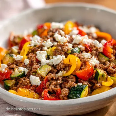Gem&uuml;sepfanne mit Hackfleisch in 30 Min Rezeptkarte