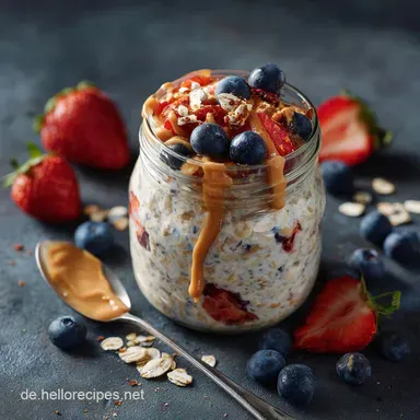 Gesunde Overnight Oats Das HighProtein Rezept f&uuml;r 5 Minuten Meal Prep Rezeptkarte