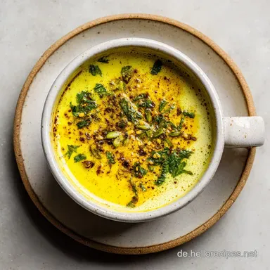 Goldene Milch Rezept f&uuml;r 2 Portionen Rezeptkarte