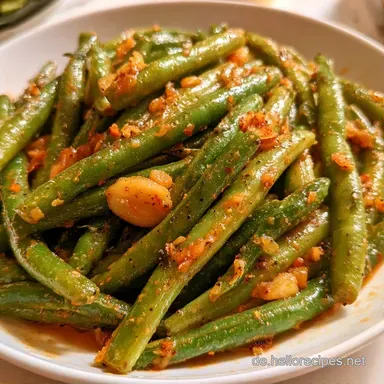 Gr&uuml;ne Bohnen mit Knoblauch in 30 Min Rezeptkarte